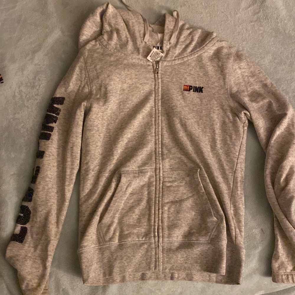 Pink zip up hoodie